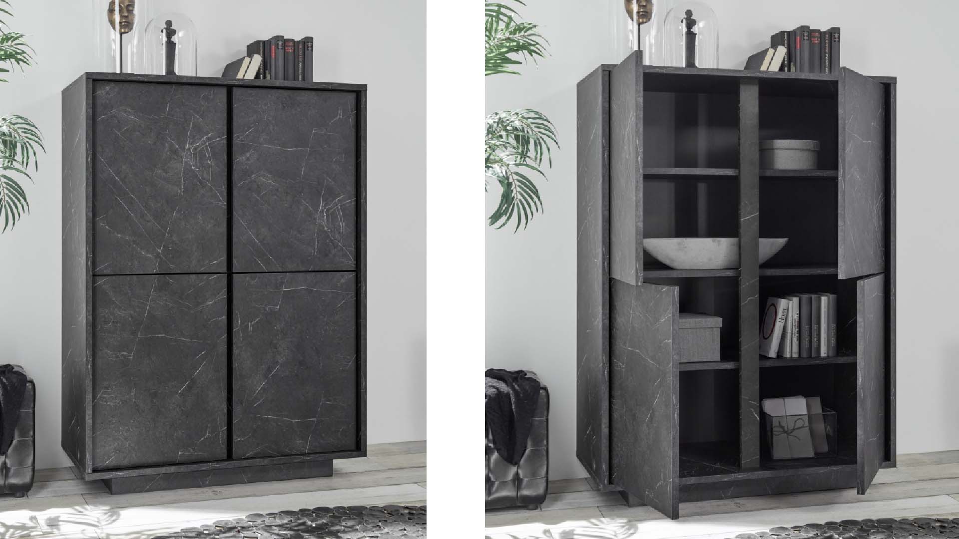 CARRARA CONTENITORE 4A NERO Contenitore OLDEN - immagine 1